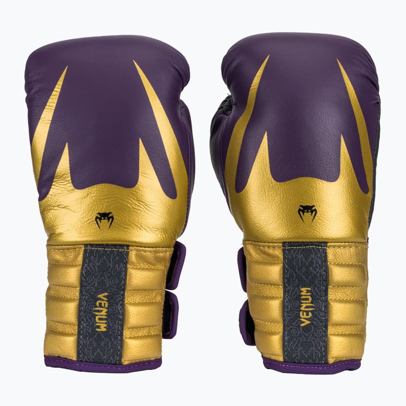 Boxerské rukavice Venum Reverso dark purple/gold 2