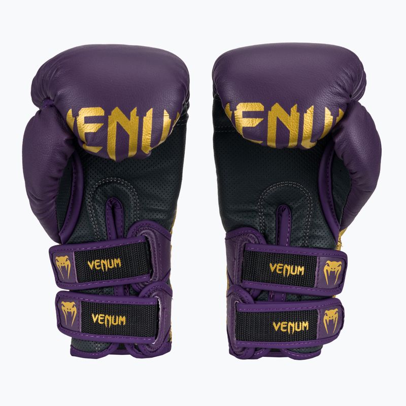 Boxerské rukavice Venum Reverso dark purple/gold 3