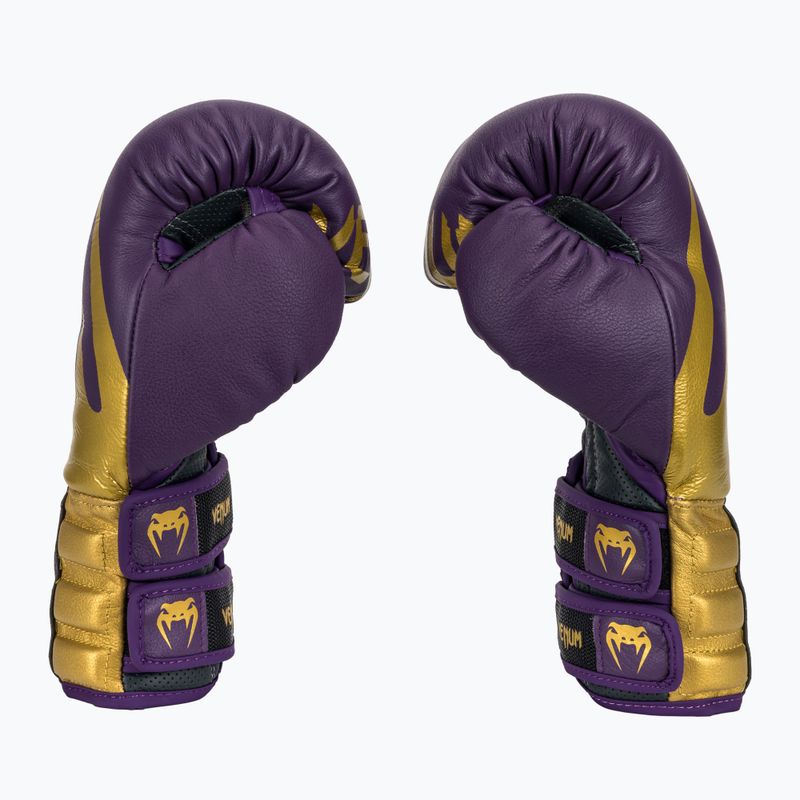 Boxerské rukavice Venum Reverso dark purple/gold 4