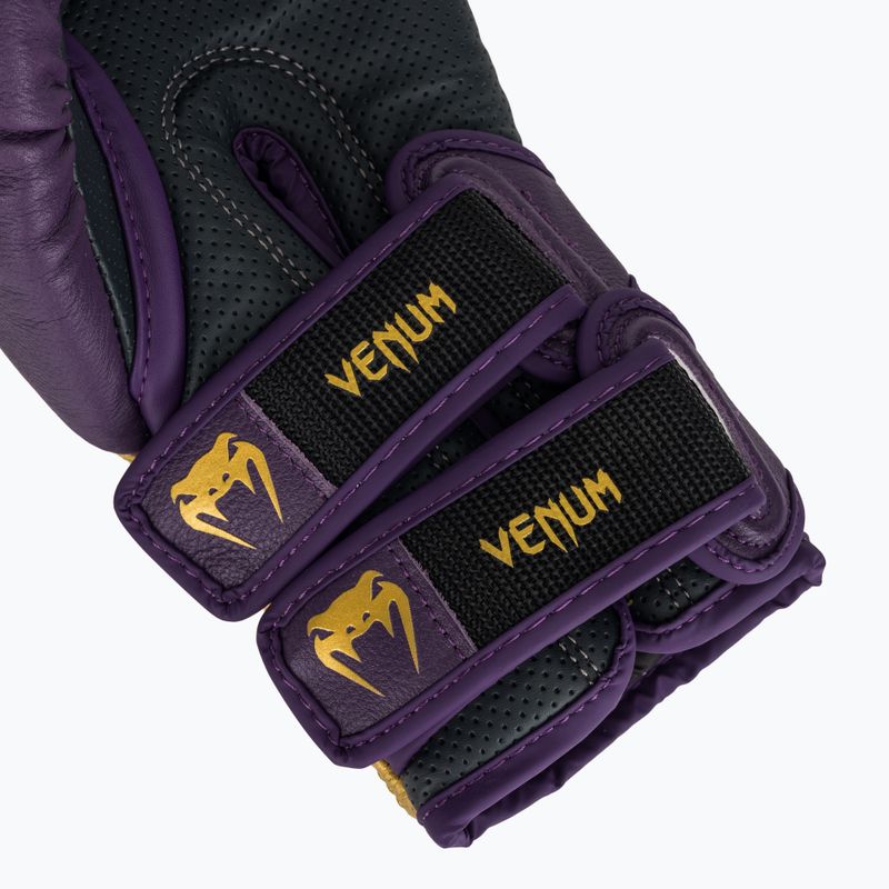 Boxerské rukavice Venum Reverso dark purple/gold 7