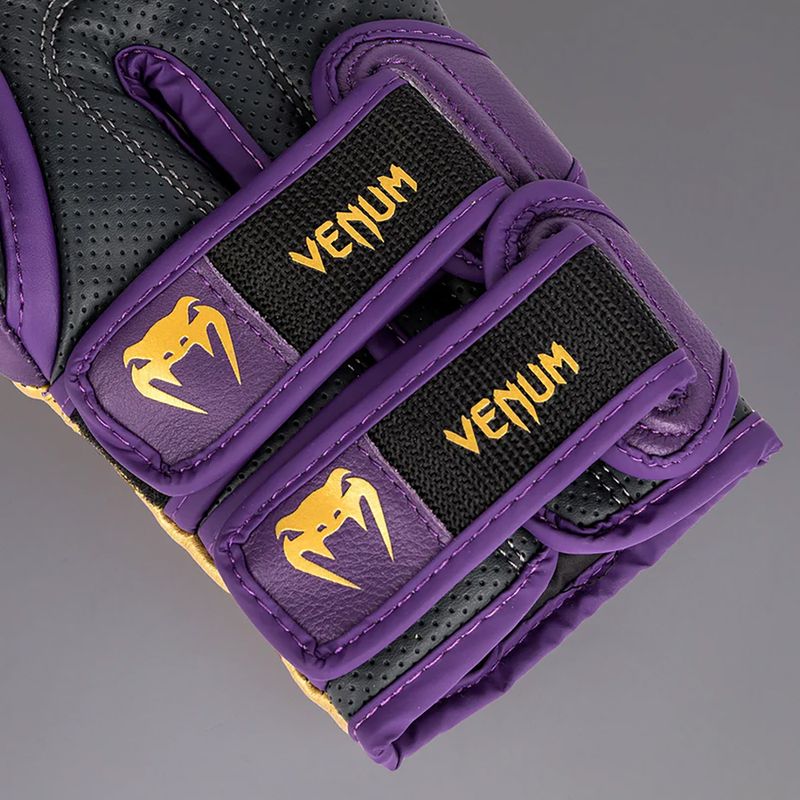 Boxerské rukavice Venum Reverso dark purple/gold 5