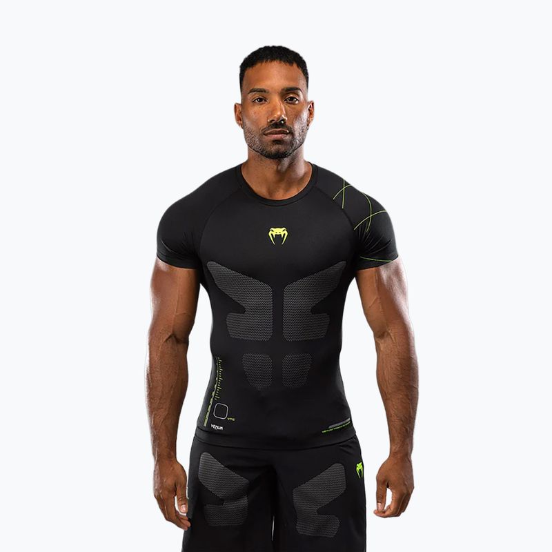 Pánské tričko Venum Training Camp 4.0 Rashguard black/neo green