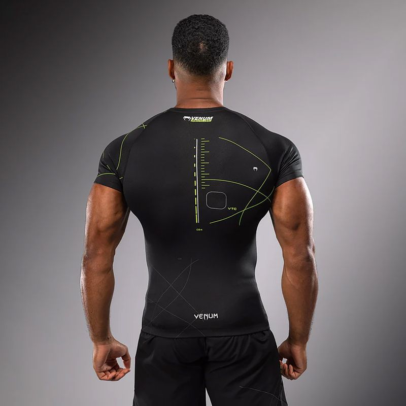 Pánské tričko Venum Training Camp 4.0 Rashguard black/neo green 2
