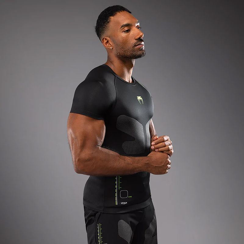Pánské tričko Venum Training Camp 4.0 Rashguard black/neo green 3
