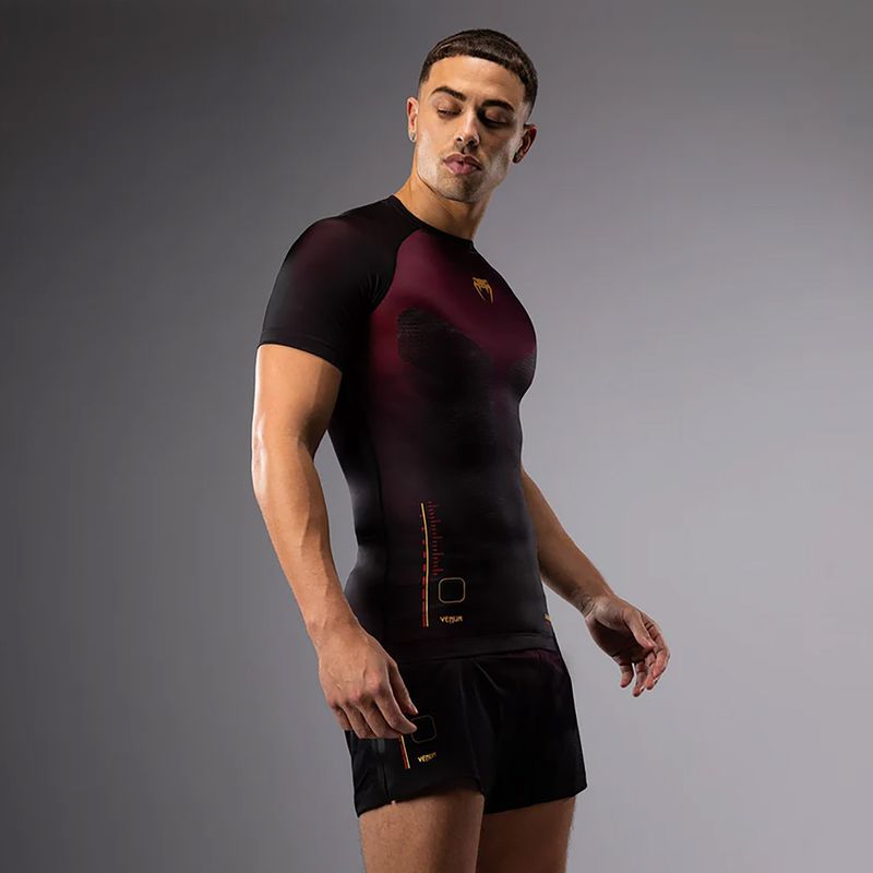 Pánské tričko Venum Tactical XT Rashguards black/burgundy/gold 3