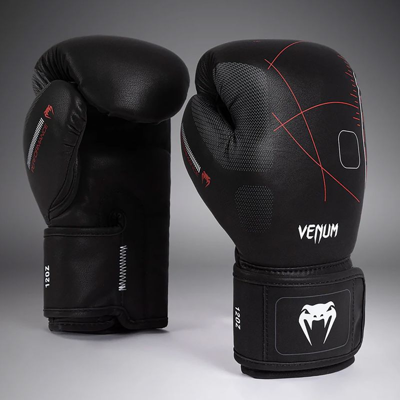 Boxerské rukavice Venum Tactical XT blacj/fire red 2