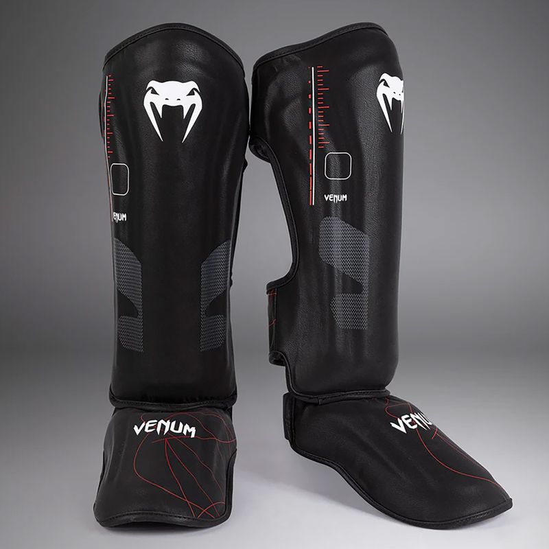 Dámské chrániče holeně a chodidla Venum Tactical XT Shinguards black/fire red 2