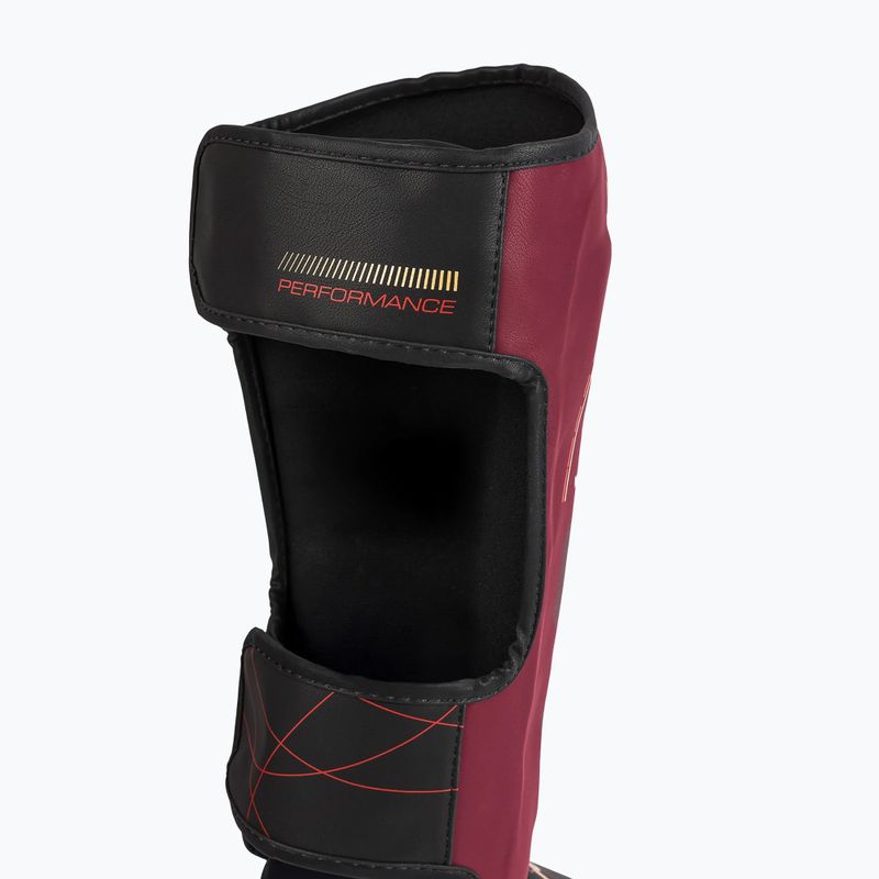 Dámské chrániče holeně a chodidla Venum Tactical XT Shinguards black/burgundy/gold 5