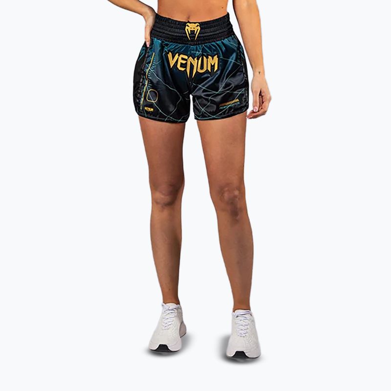 Pánské tréninkové šortky Venum Tactical XT Muay Thai černá/lesní zelená