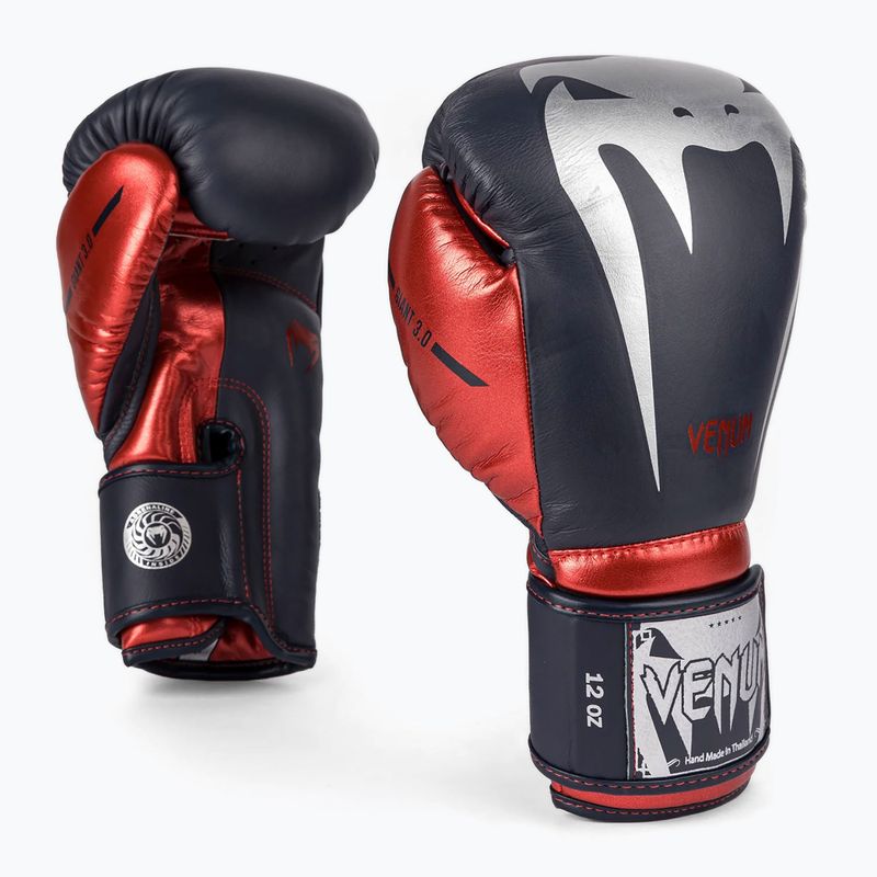 Boxerské rukavice Venum Giant 3.0 navy blue/red 2