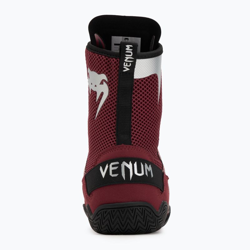 Boxerské boty  Venum Elite Boxing wine lees/silver logo 6