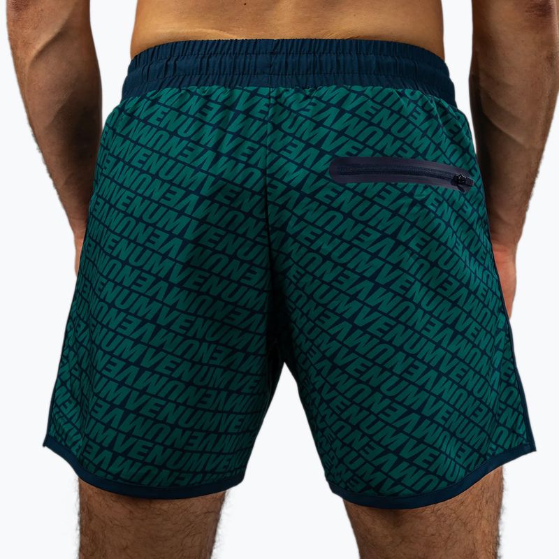 Pánské tréninkové šortky Venum Echo Board deep ocean blue/emerald green 7