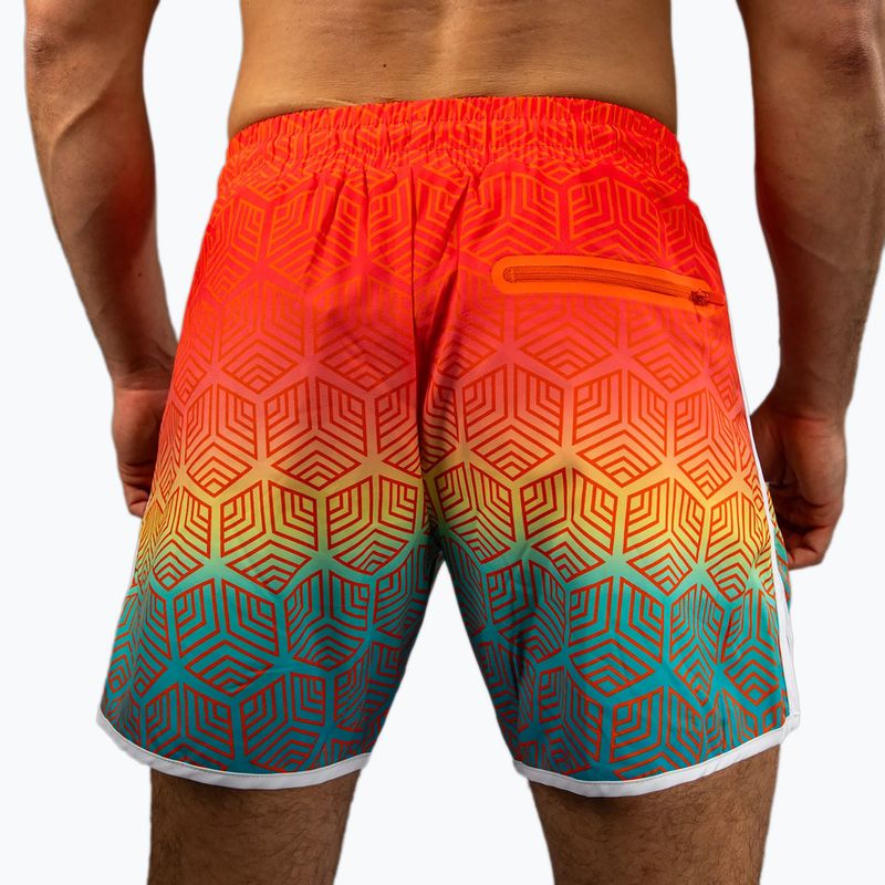 Pánské šortky Venum Octane Board sunset orange/sky blue 6