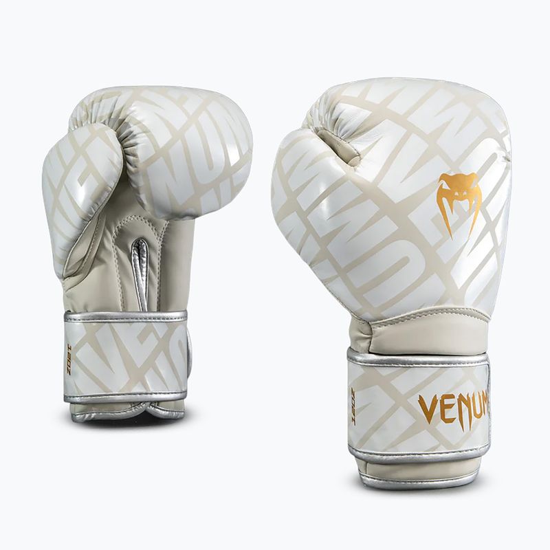 Boxerské rukavice Venum Contender 1.5XT Boxing light beige/white cream 2
