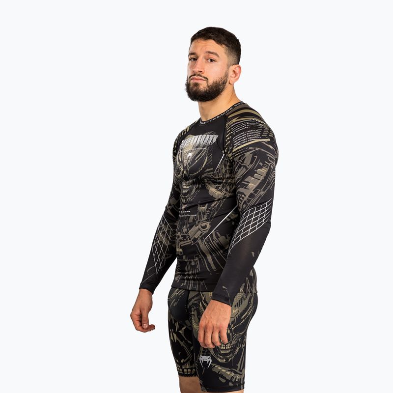 Pánský rashguard s dlouhým rukávem Venum Invader black/sand 4