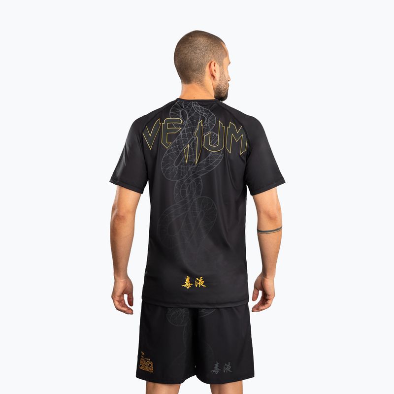 Pánské tréninkové tričko Venum Serpenti Dry Tech black/silver/gold 3