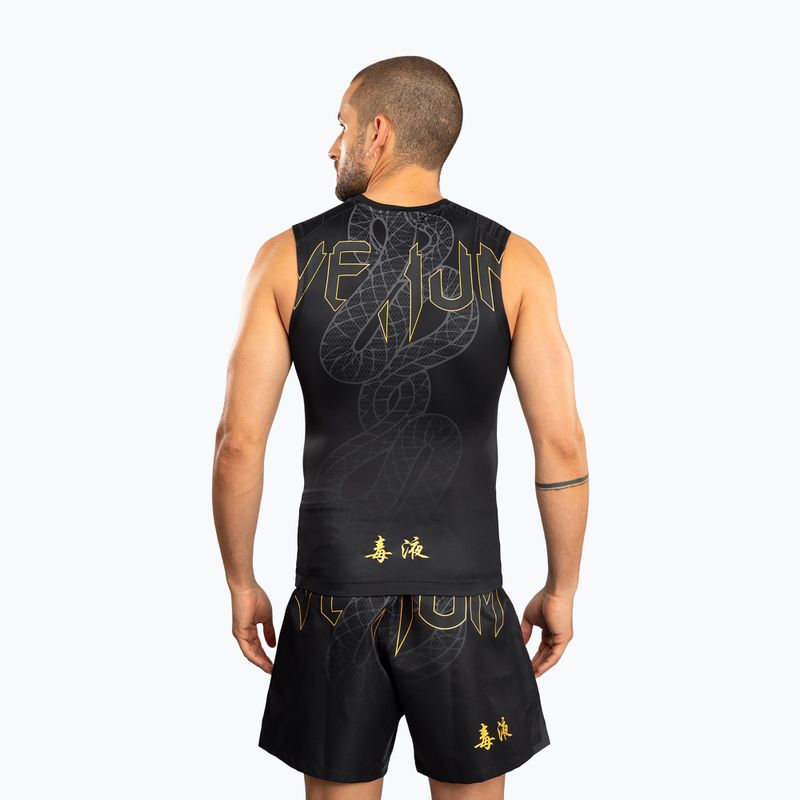 Pánský rashguard Venum Serpenti Rashguards Sleeveless black/silver/gold 2