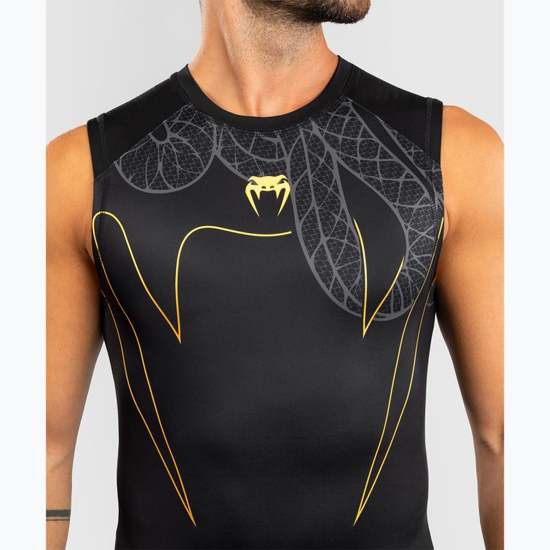 Pánský rashguard Venum Serpenti Rashguards Sleeveless black/silver/gold 5