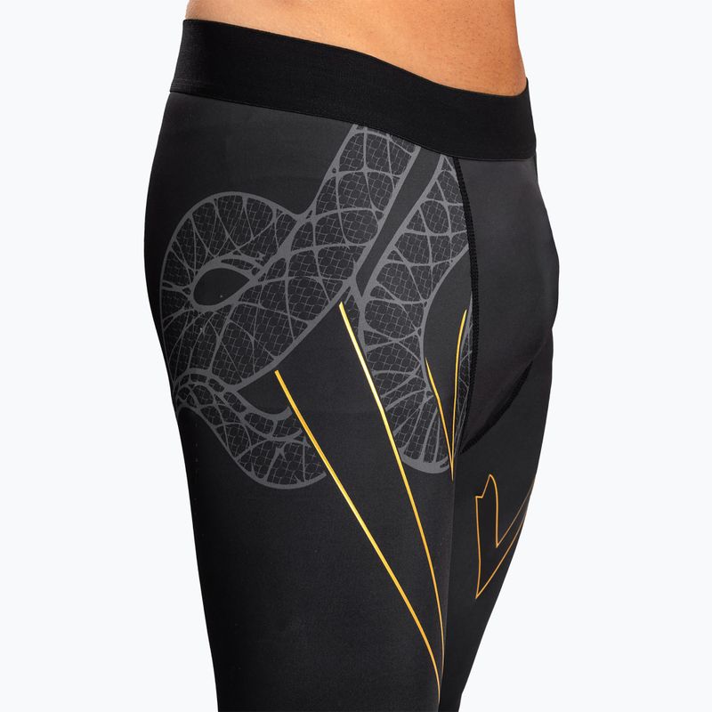 Pánské tréninkové legíny Venum Serpenti Spats black/silver/gold 5