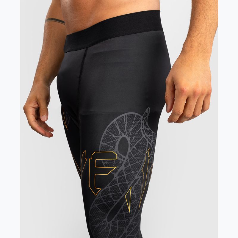 Pánské tréninkové legíny Venum Serpenti Spats black/silver/gold 6
