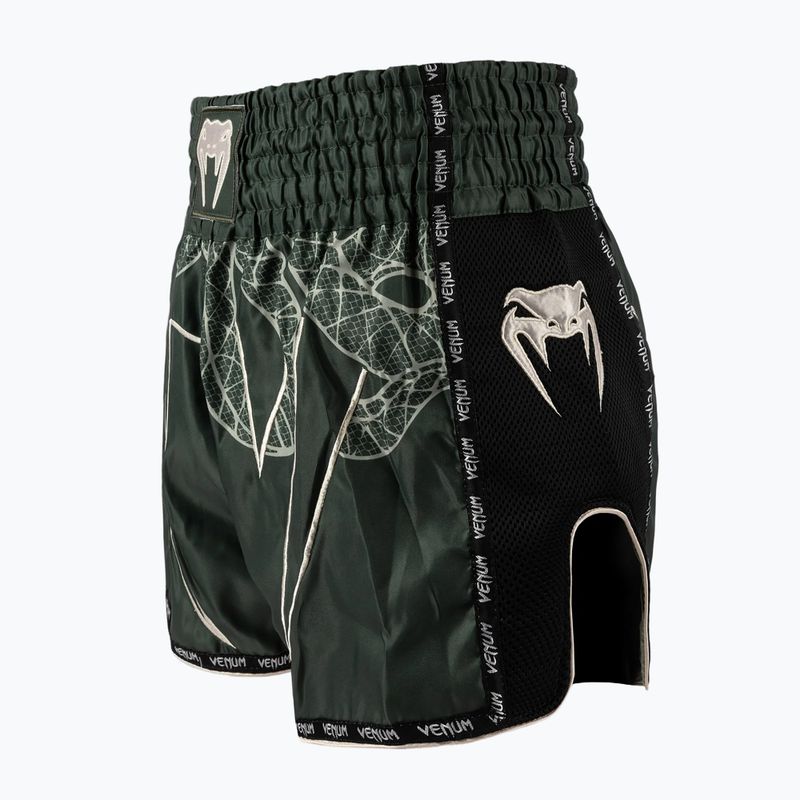 Pánské tréninkové šortky Venum Serpenti Muay Thai khaki/bronze/ivory 3