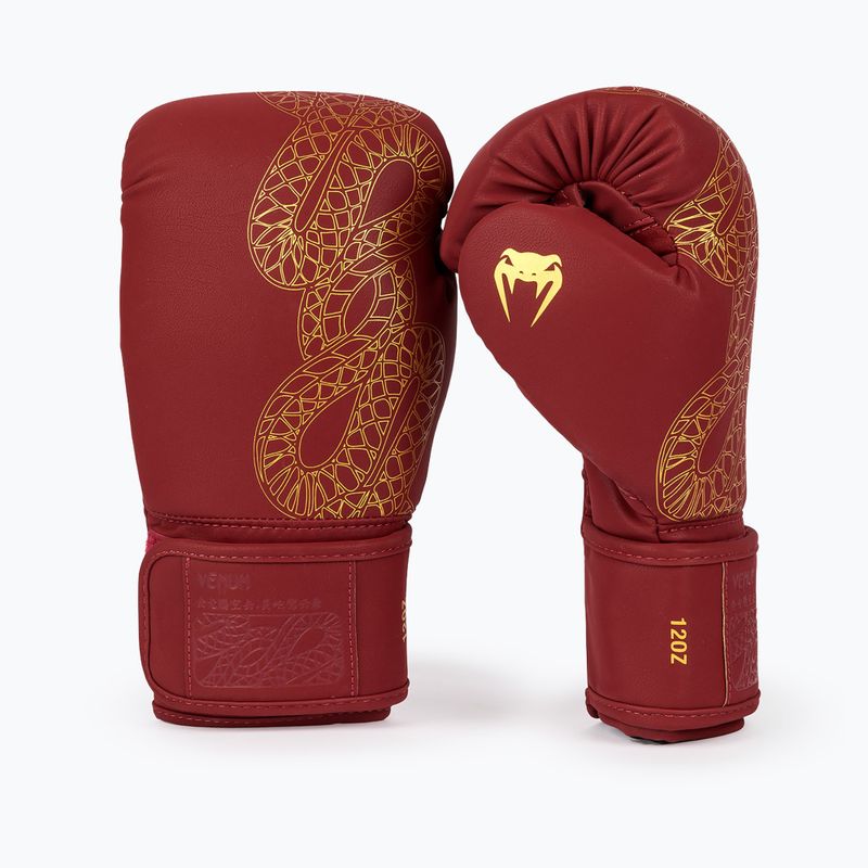 Boxerské rukavice Venum Serpenti Boxing burgundy/ivory 2