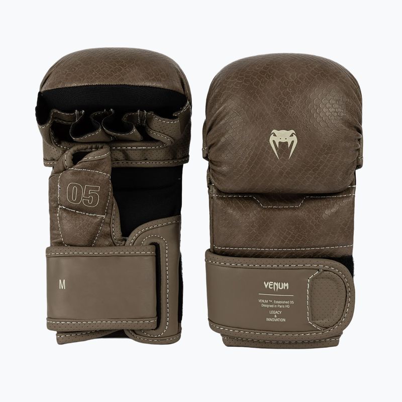 Sparringové rukavice MMA Venum Impact Evo Scales MMA brown 2
