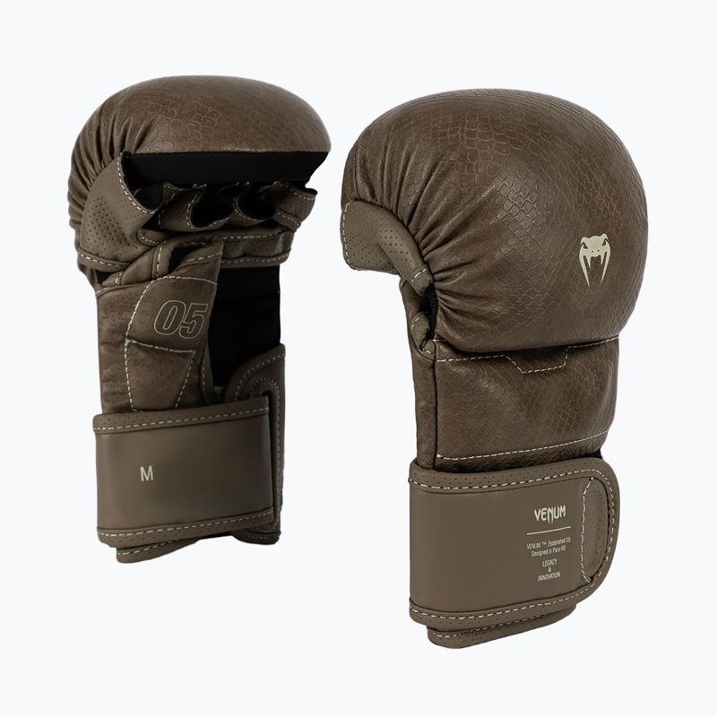Sparringové rukavice MMA Venum Impact Evo Scales MMA brown 3