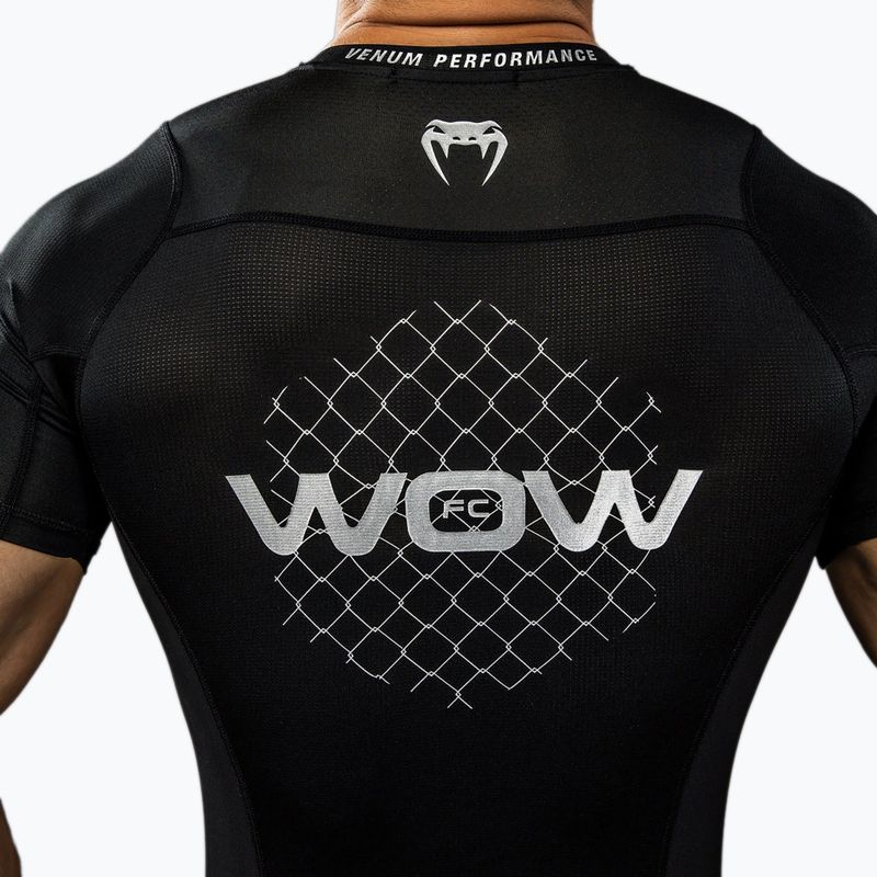 Pánské tréninkové tričko Venum X WOW FC Rashguards black/silver grey 8