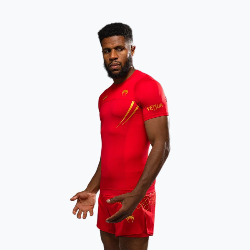 Pánská tréninková tričko Venum X WOW FC Rashguards fury red/gold 5