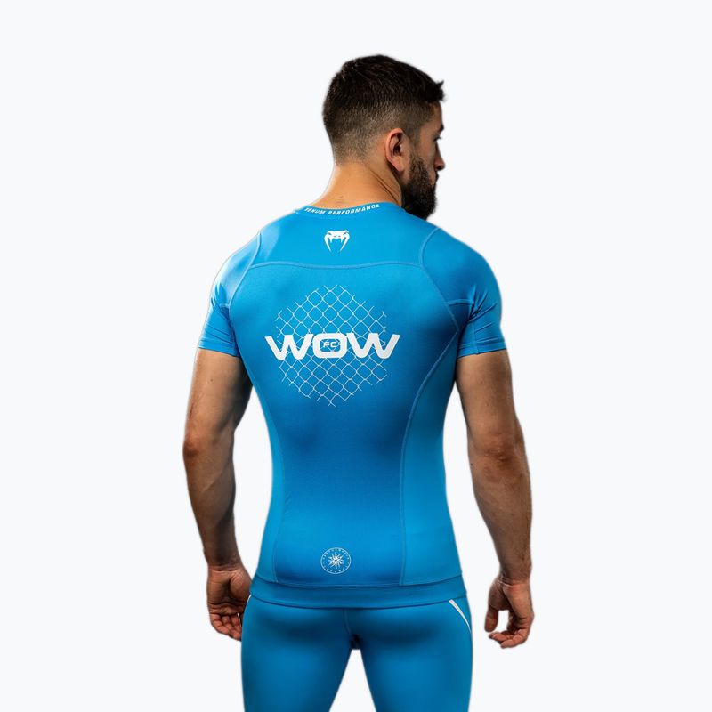 Pánská tréninková trička Venum X WOW FC Rashguards pacifická modrá 3