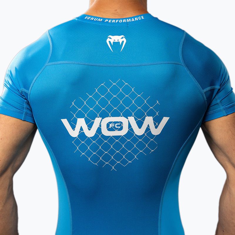 Pánská tréninková trička Venum X WOW FC Rashguards pacifická modrá 6