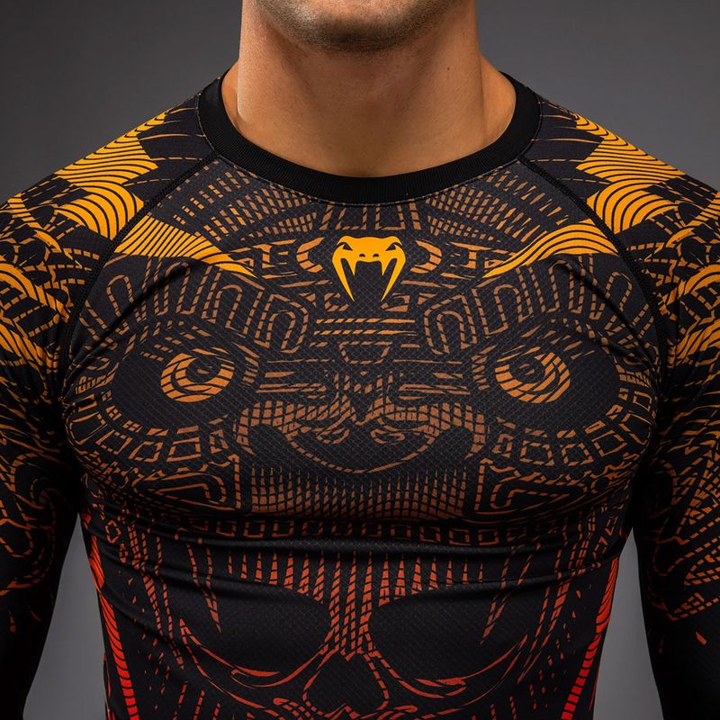 Pánský rashguard Longsleeve Venum Quetzal Fury Rashguard black/fury red/tangerine 5