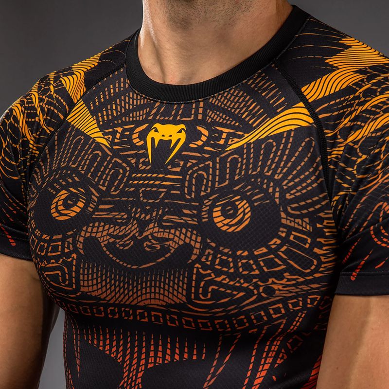 Pánský rashguard Venum Quetzal Fury rashguard black/fury red/tangerine 4