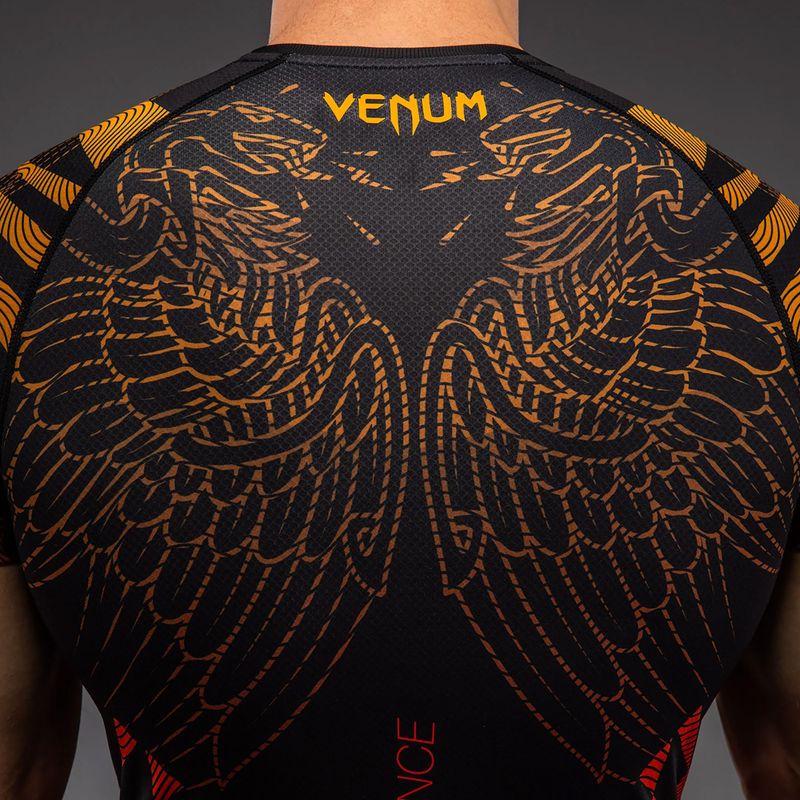 Pánský rashguard Venum Quetzal Fury rashguard black/fury red/tangerine 5