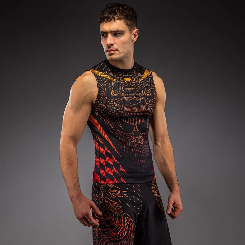 Pánský rashguard Venum Quetzal Fury Sleeveless Rashguard black/fury red/tangerine 4