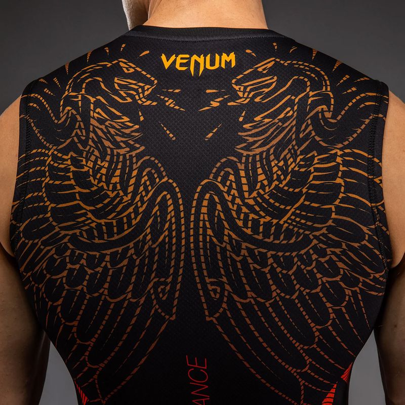 Pánský rashguard Venum Quetzal Fury Sleeveless Rashguard black/fury red/tangerine 6