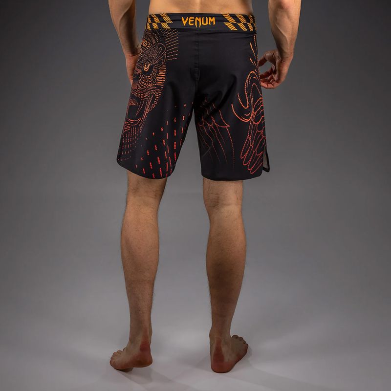 Pánské tréninkové šortky Venum Quetzal Fury Fightshorts black/fury red/tangerine 3