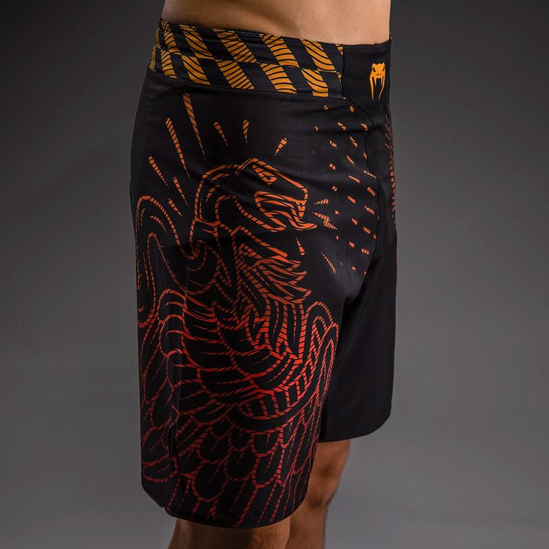 Pánské tréninkové šortky Venum Quetzal Fury Fightshorts black/fury red/tangerine 4