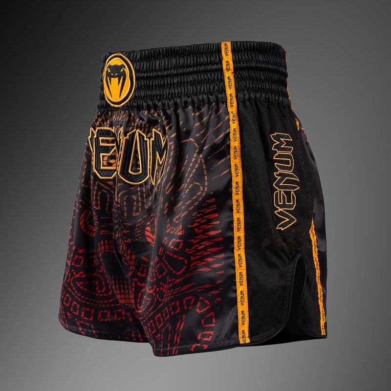 Pánské tréninkové šortky Venum Quetzal Fury Muay Thai black/fury red/tangerine 3