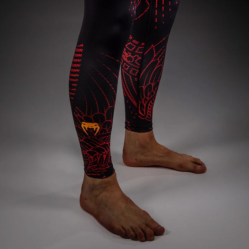 Pánské tréninkové legíny Venum Quetzal Fury black/fury red/tangerine 4