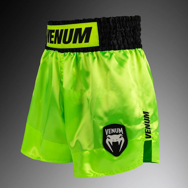 Pánské tréninkové šortky Venum Classic Evo Muay Thai neon yellow/black 3
