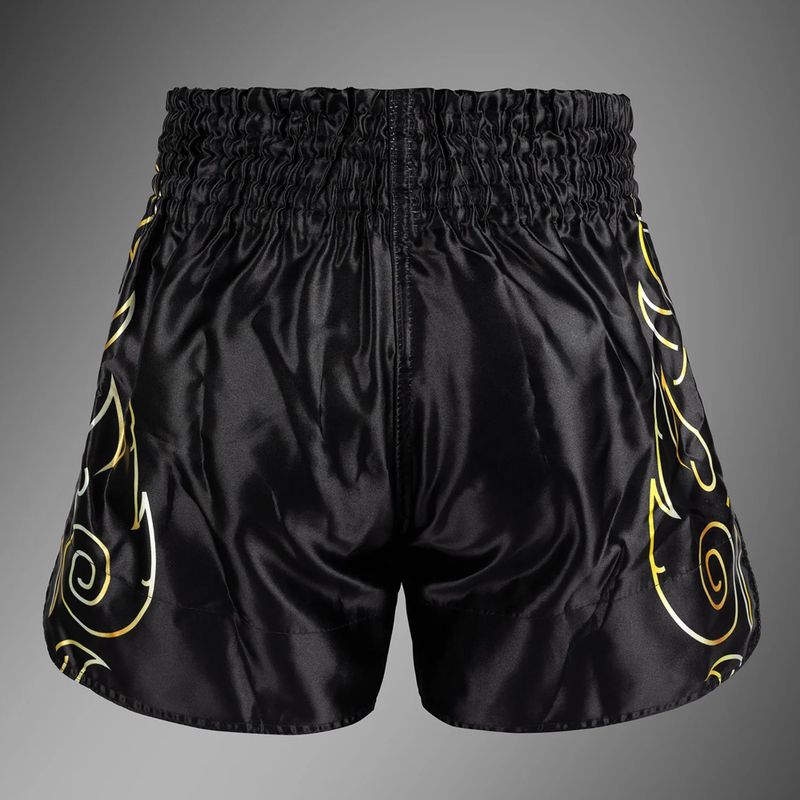 Pánské tréninkové šortky Venum VTC Flames Muay Thai black/gold 2
