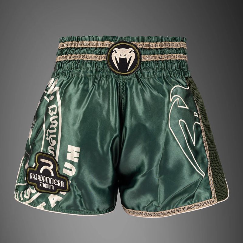 Pánské tréninkové šortky Venum x Rajadamnern Muay Thai military green 2