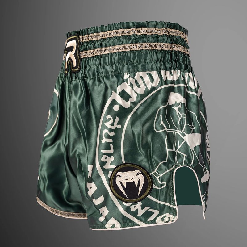 Pánské tréninkové šortky Venum x Rajadamnern Muay Thai military green 3