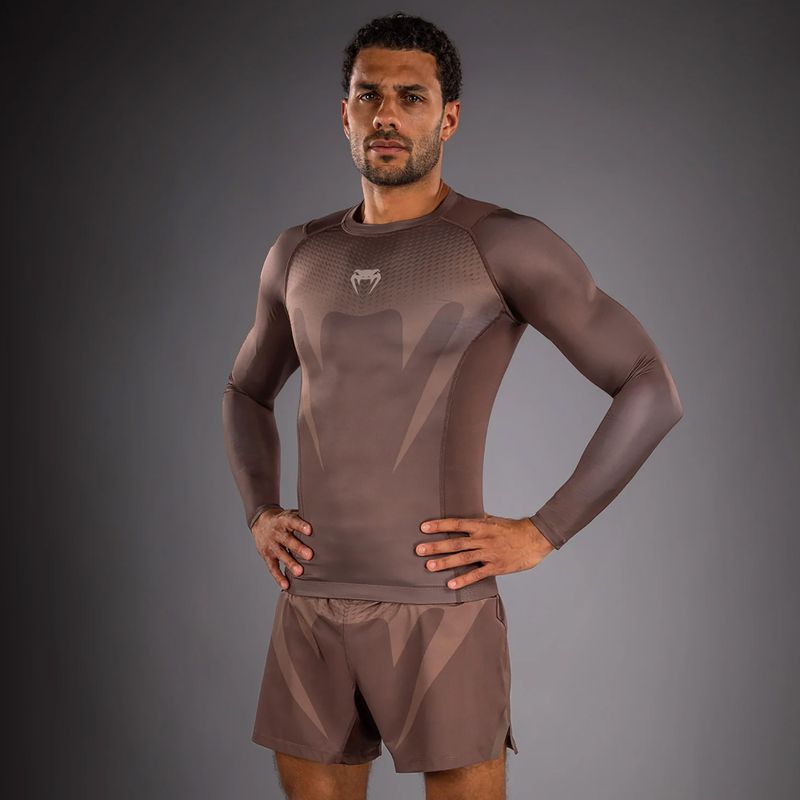 Roshguard pánský s dlouhým rukávem Venum No Gi Rashguards chocolate brown 3