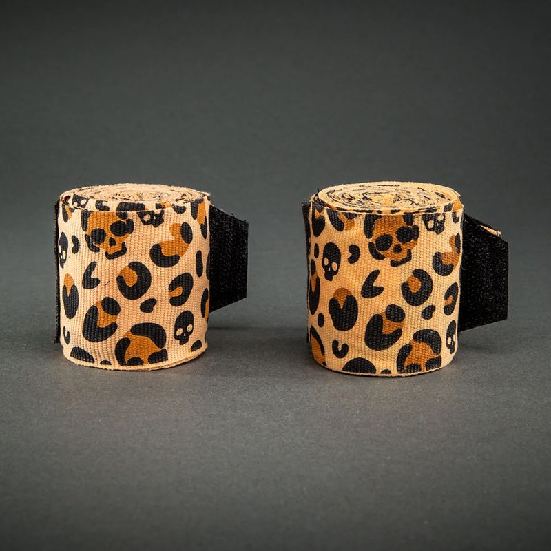 Boxerské bandáže Venum Skull Handwraps 450 cm camel 2