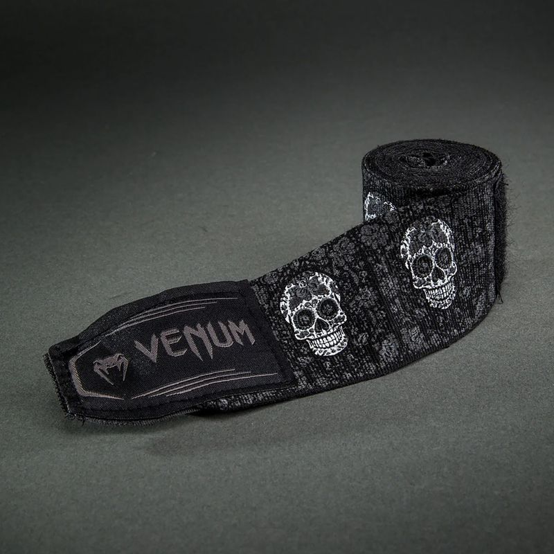 Boxovací bandáže Venum Santa Muerte Handwraps 250 cm black/white 3