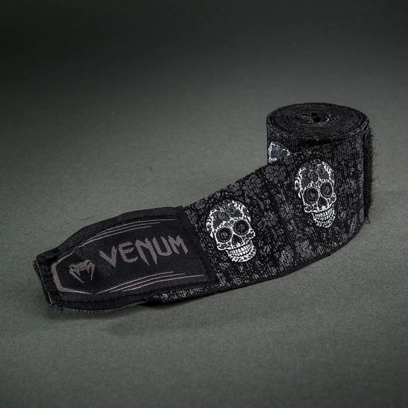 Boxovací bandáže Venum Santa Muerte Handwraps 400 cm black/white 3