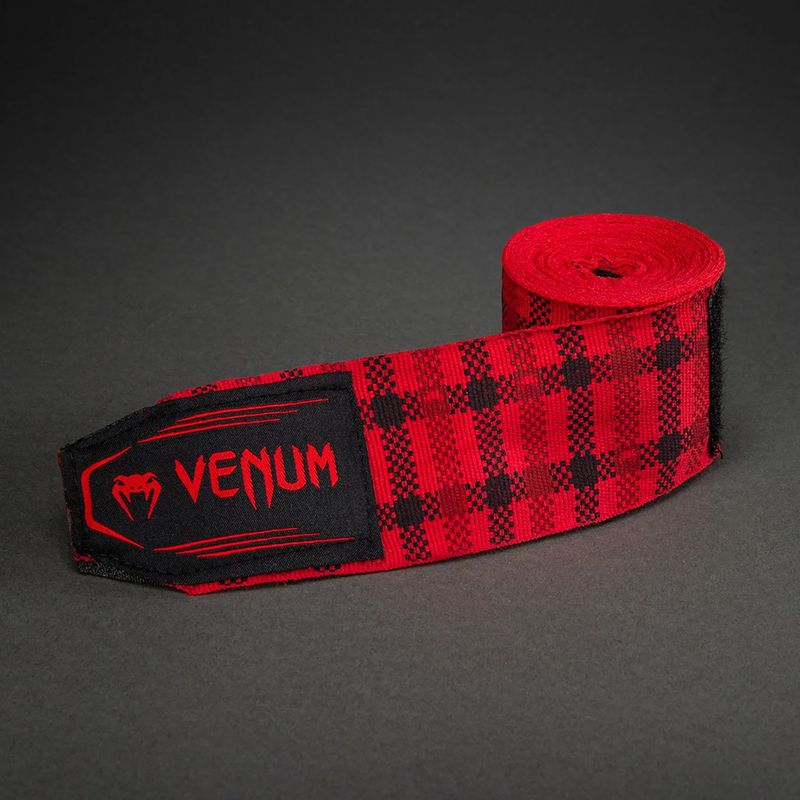 Boxovací bandáže Venum Tartan Handwraps 400 cm fury red 3